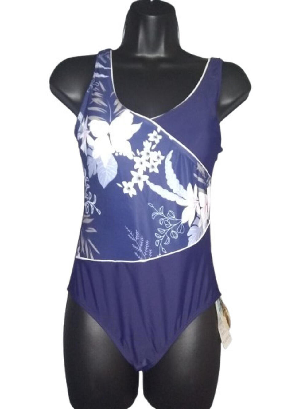 L LOVE Sexy Beauty Womens Blue Floral Lined Swimsuit Size L New